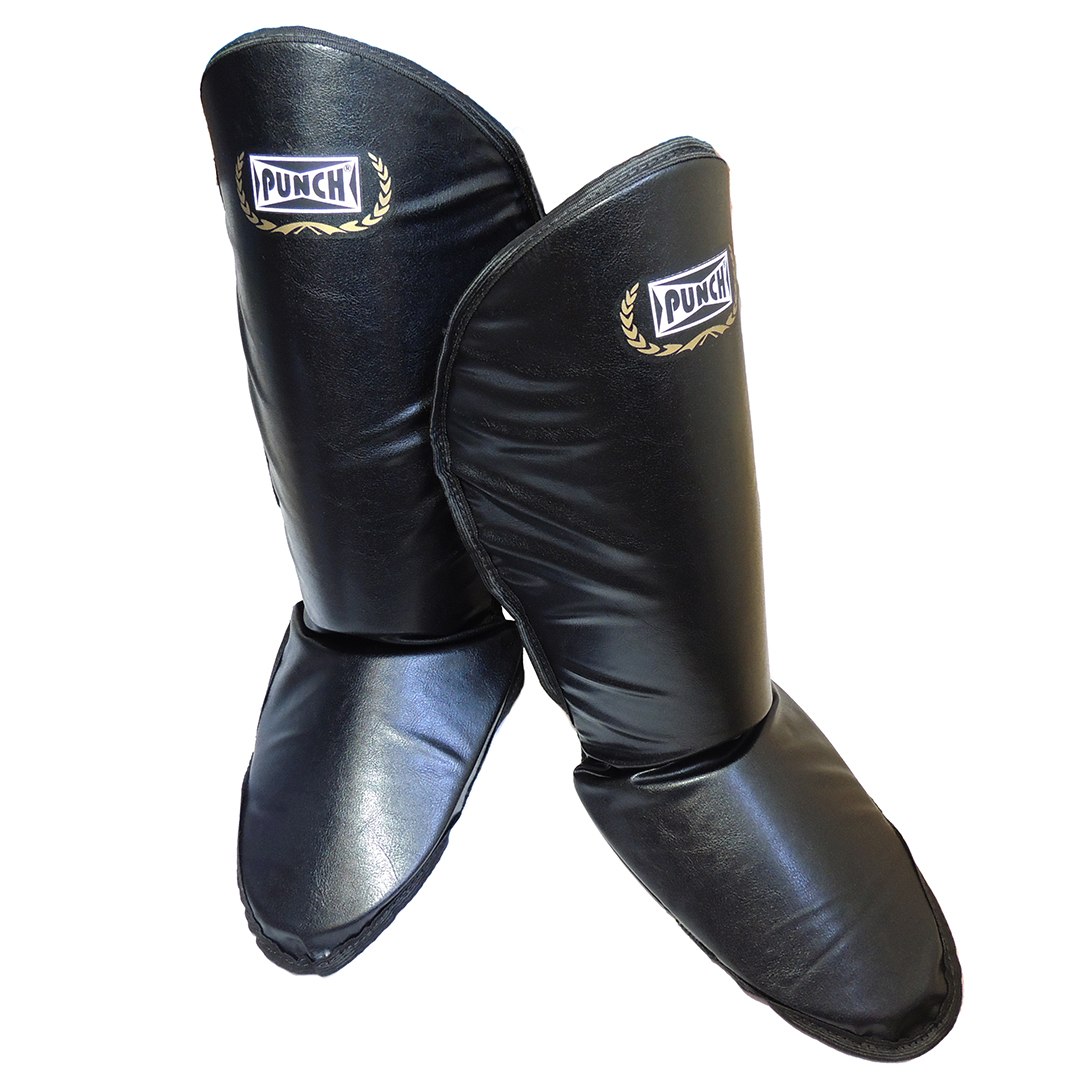 Protetor de Canela com Pé Muay Thai - Preto